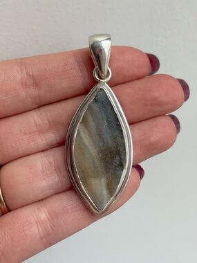 Large Druzy Quartz Fine Sterling Silver Statement Drop Pendant